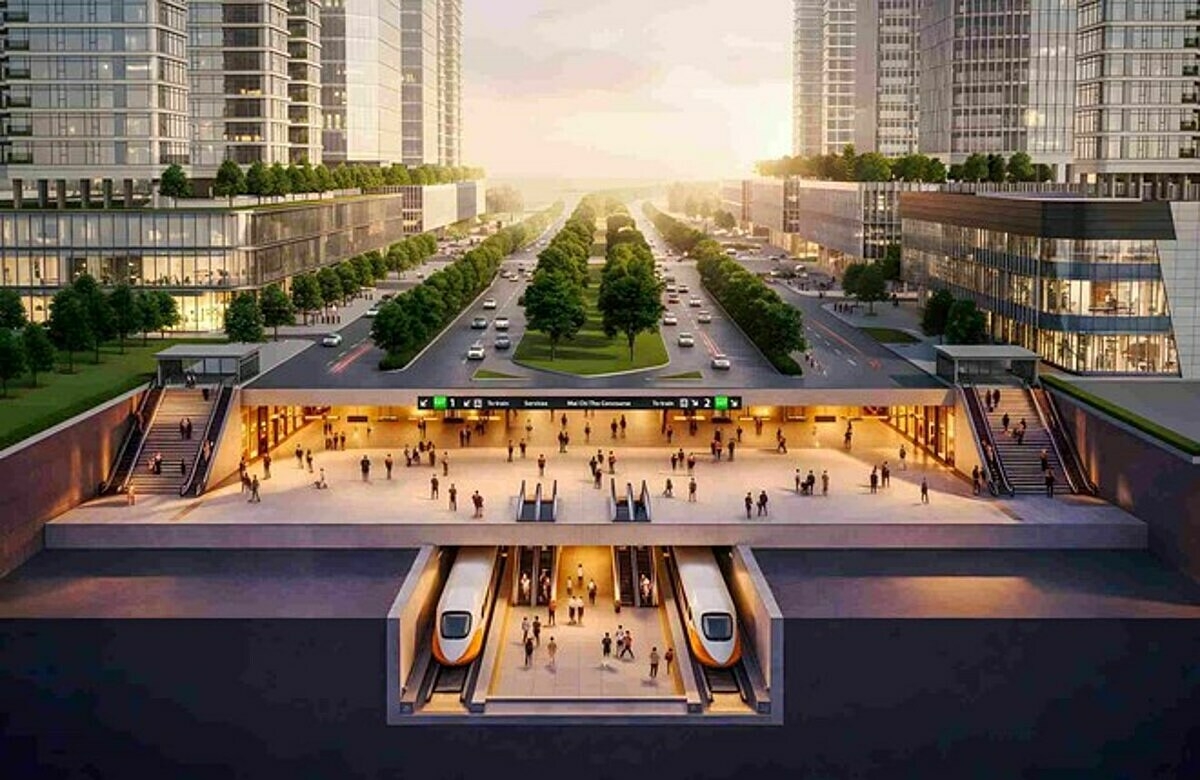 Phối cảnh ga Metro Bến Thành - Thủ Thiêm tuyến kết nối Quận 1