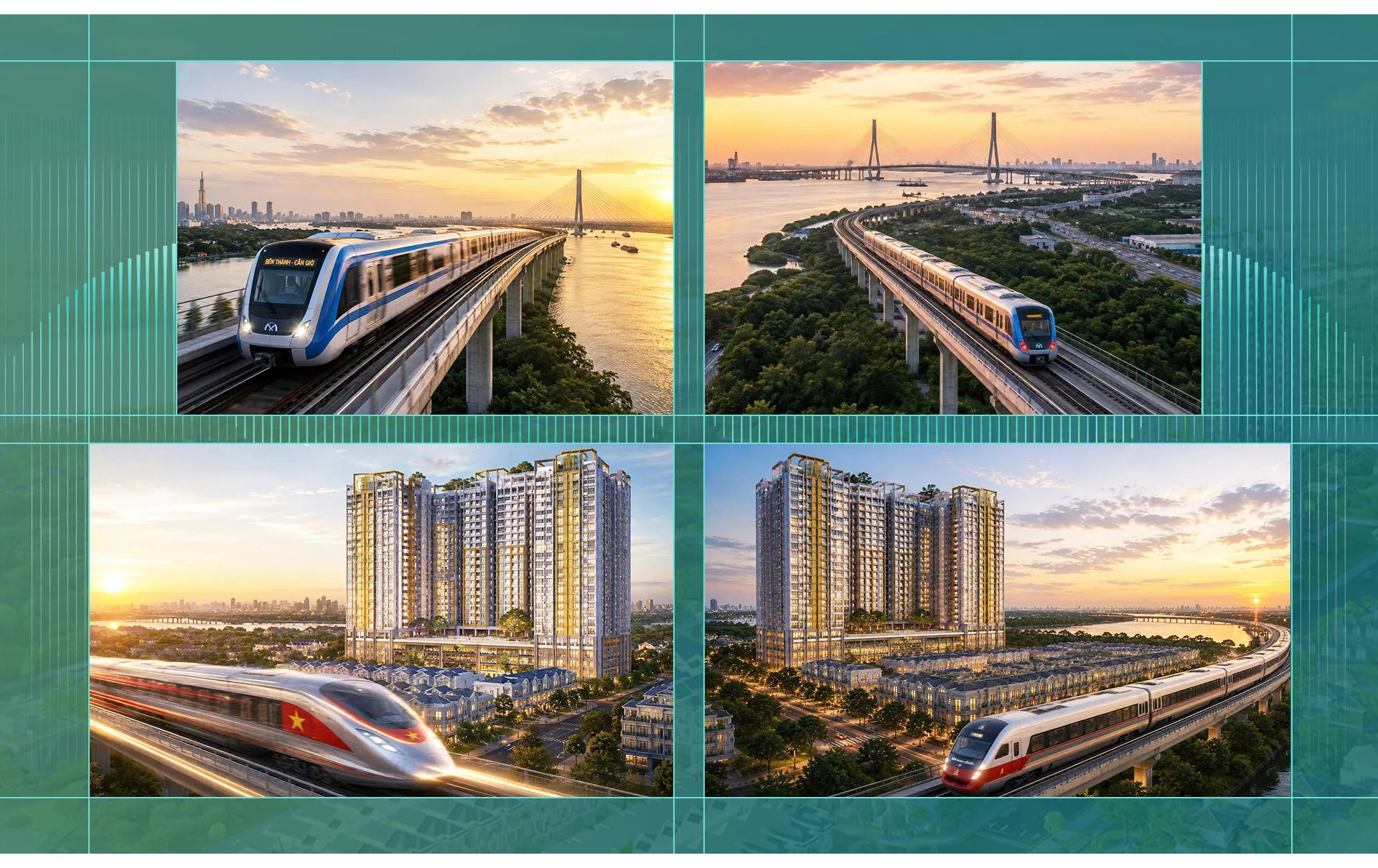 Metro Bến Thành - Cần Giờ và dự án The Peak Garden, các công trình tiêu biểu tại khu Nam TP HCM