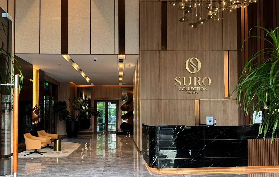 Sảnh đón khu căn hộ Suro Collection tại Thủ Thiêm