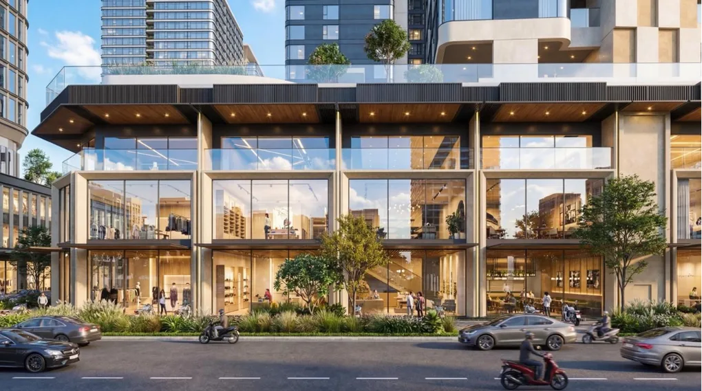 Phối cảnh khối đế thương mại Shop Apartment tại dự án Sarene, Thủ Thiêm